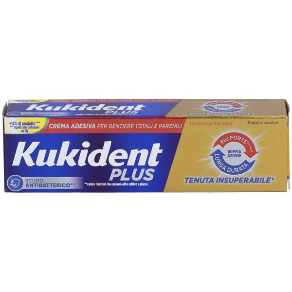 kukident plus doppia azione crema adesiva protesi dentali aroma neutro 40 g