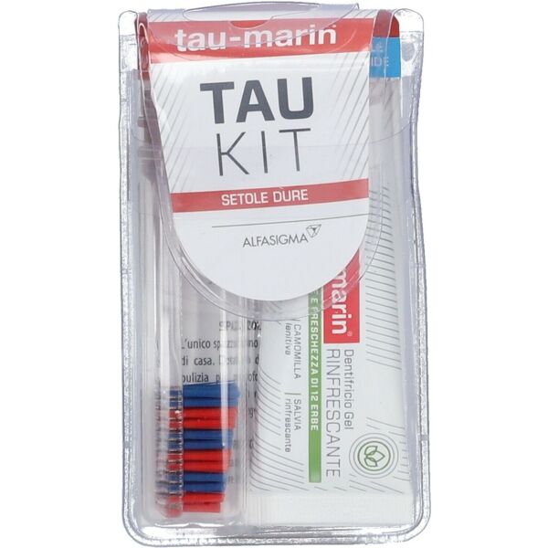 tau marin kit spazzolino duro e dentifricio gel rinfrescate alle erbe 20 ml