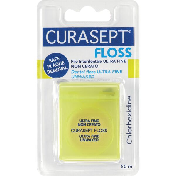 curasept classico floss filo interdentale ultra fine non cerato clorexidina 50 m