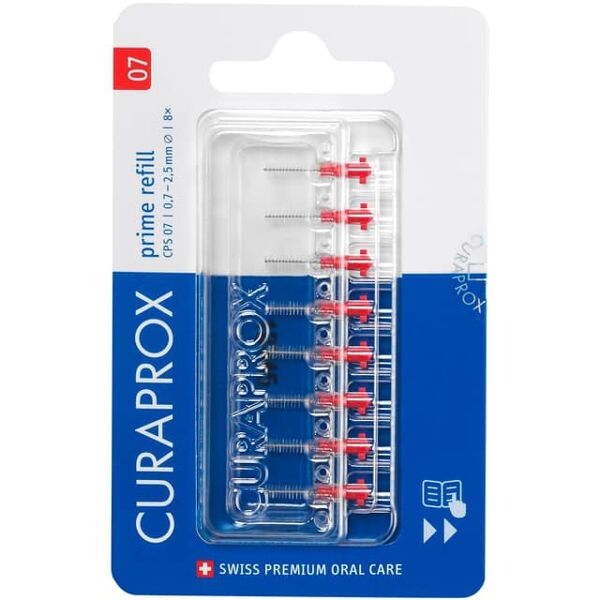 curaprox cps 07 scovolino prime refill red 8 pezzi