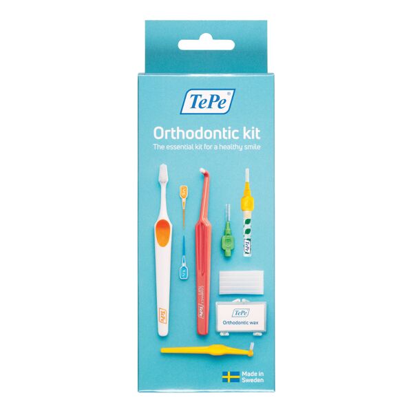 tepe prodotti ig.orale srl tepe orthodontic kit 1 spazzolino supreme compact + 1 spazzolino compact tuft + 2 scovolini + 1 tepe angle + 2 tepe easypick xs/s + 2 tepe easypick m/l + 1 orthodontic wax
