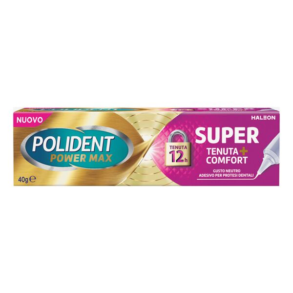 polident crema adesiva protesi dentali power max super tenuta+comfort 40 g