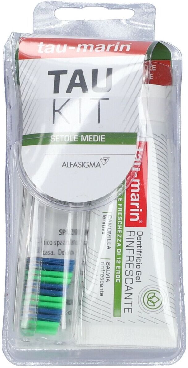 tau marin kit da viaggio spazzolino medio componibile + dentifricio 20 ml