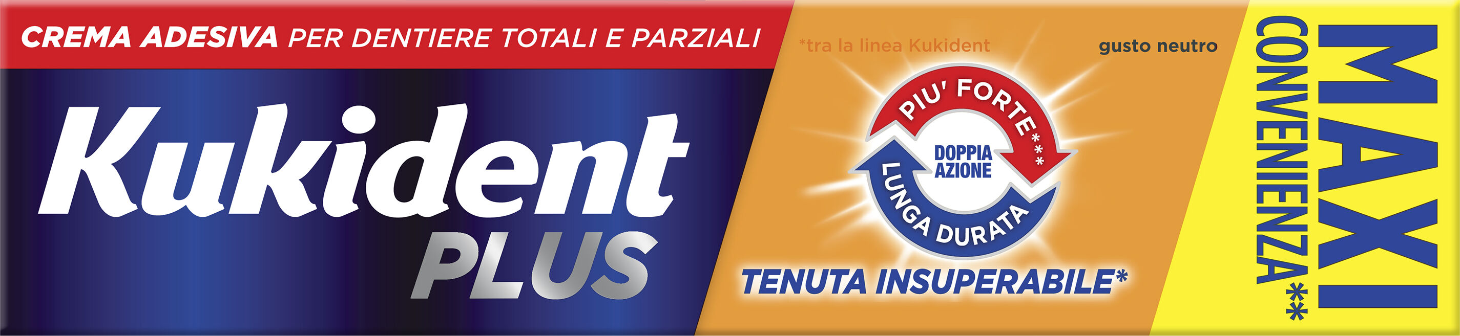 kukident plus doppia azione crema adesiva per protesi dentarie 60 g