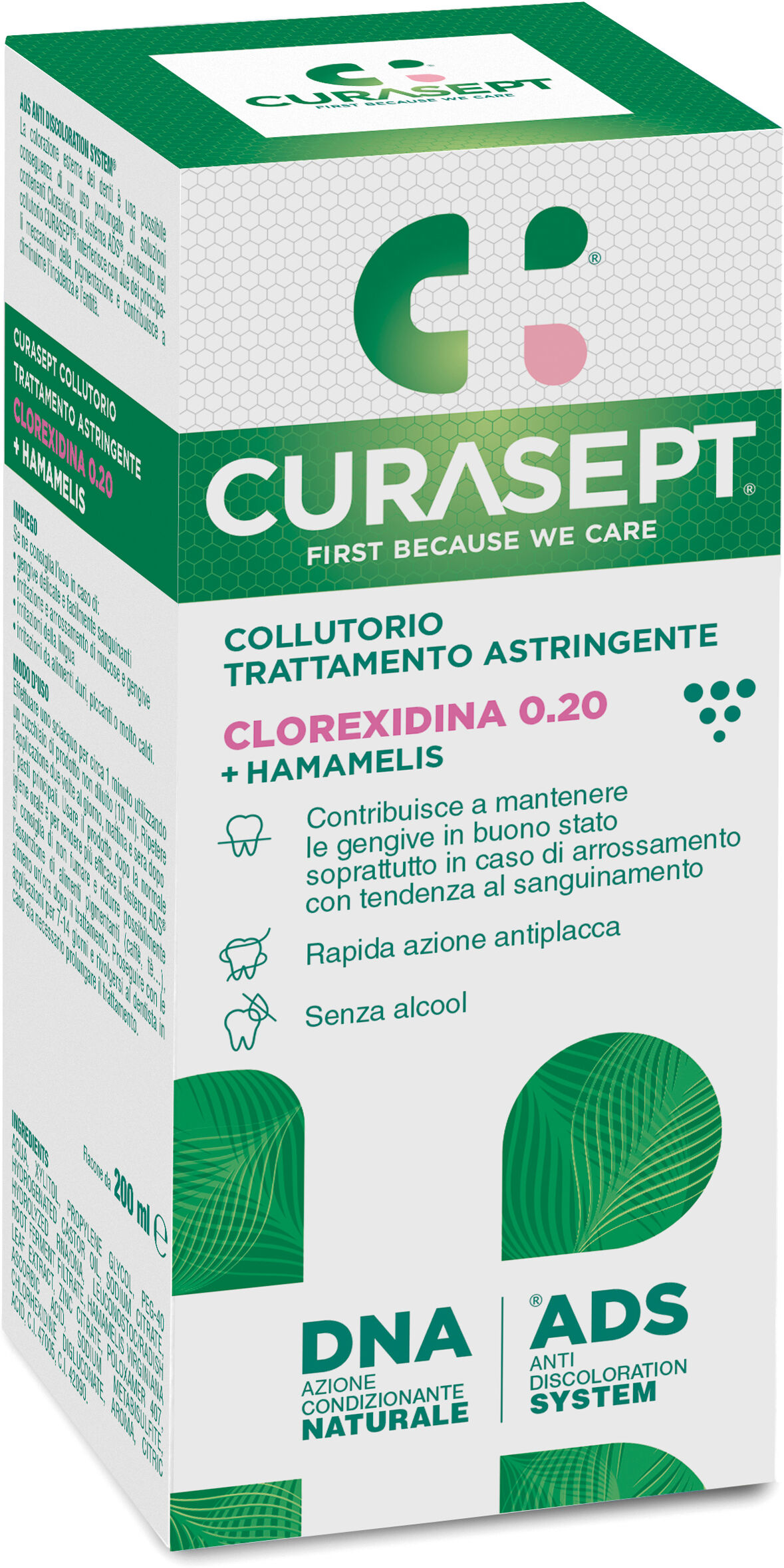 curasept ads clorexidina 0.20 collutorio trattamento astringente 200 ml