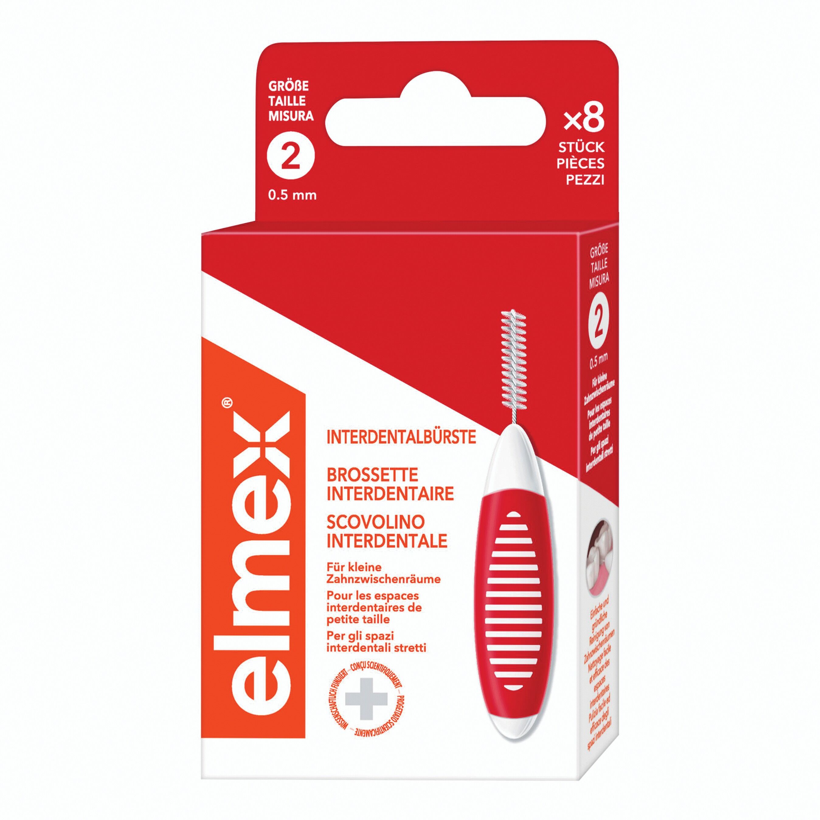 Elmex interdental brush red 0,5mm 8 pezzi