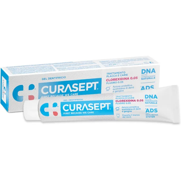 curasept clorexidina 0,05% ads+dna gel dentifricio 75 ml