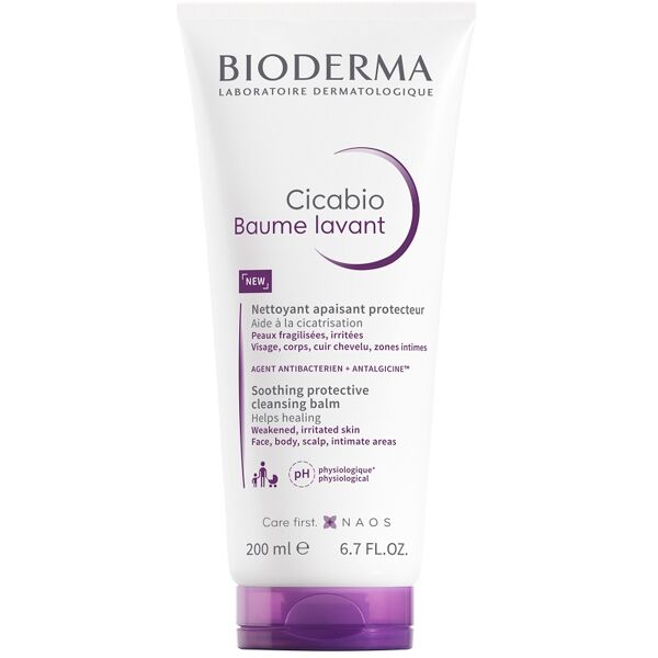 bioderma cicabio baume lavant balsamo detergente lenitivo pelle irritata 200 ml