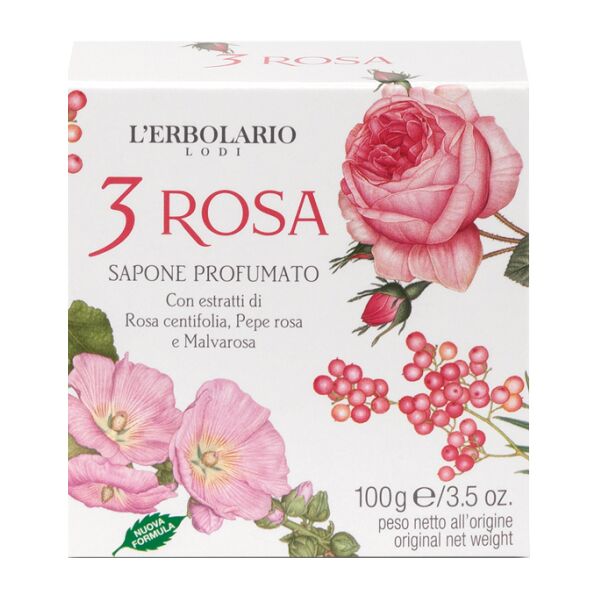 l'erbolario 3 rosa sapone 100 g