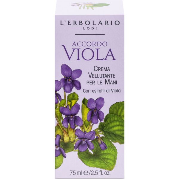 l'erbolario accordo viola crema vellutante mani 75 ml