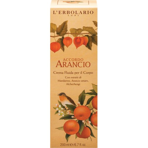 l'erbolario arancio crema fluida per il corpo 200 ml