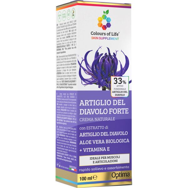 optima naturals srl optima colours of life artiglio del diavolo forte crema eudermica 100 ml