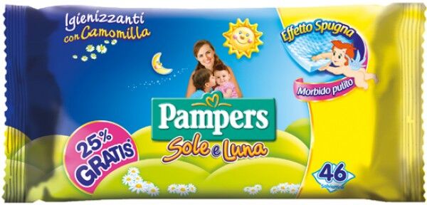 pampers sole e luna soleluna salviettine effetto spugna 46pz