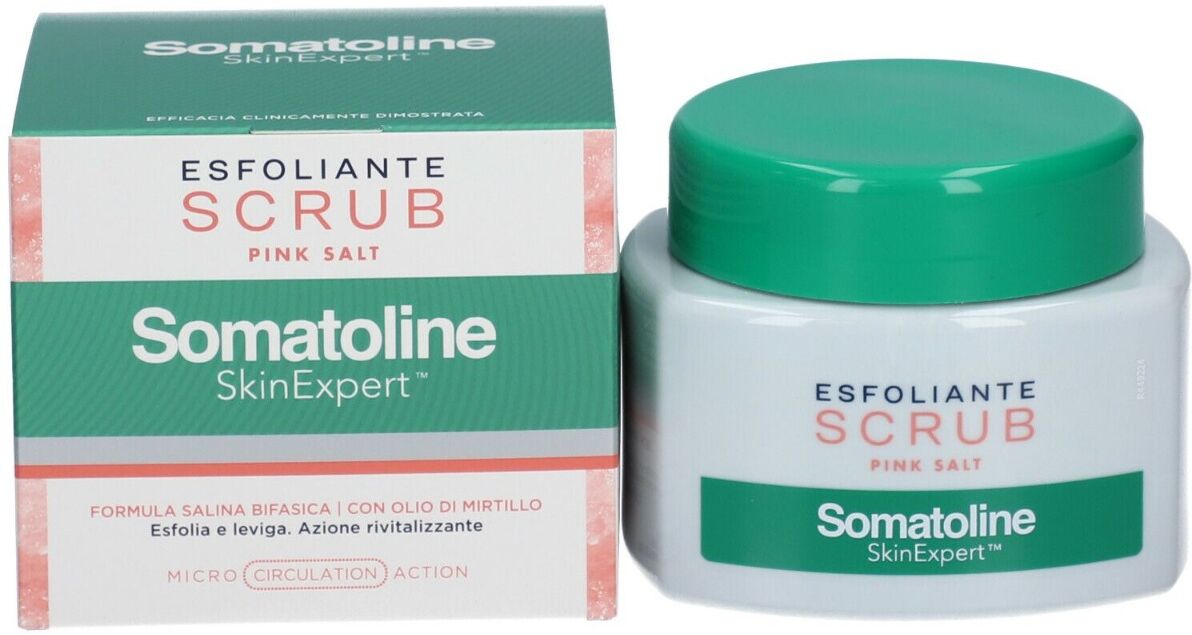 somatoline cosmetic scrub esfoliante corpo al sale rosa dell'himalaya profumazione dolce e fruttata 350 g