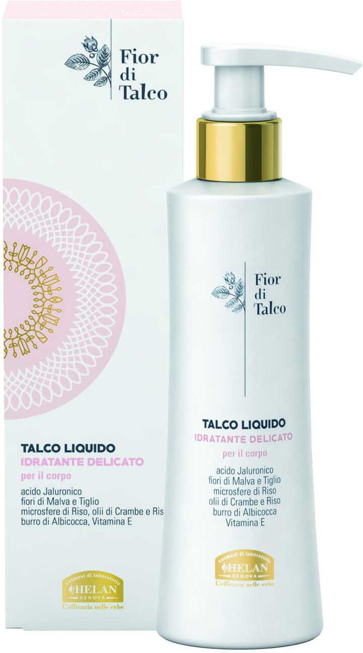 helan fior di talco talco liquido idratante delicato corpo 200 ml