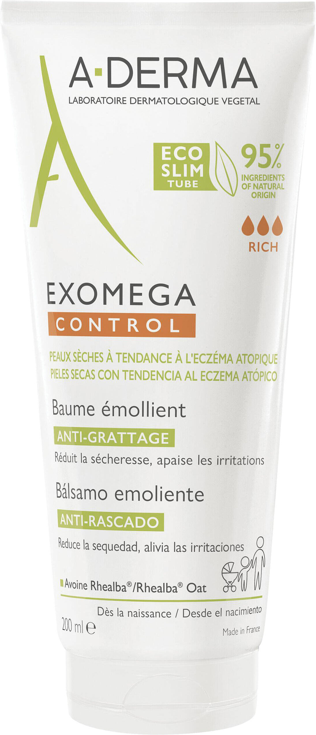 a-derma exomega control balsamo emolliente 200 ml