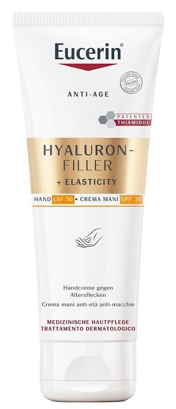 eucerin hyaluron-filler+elasticity crema mani spf 30 75 ml