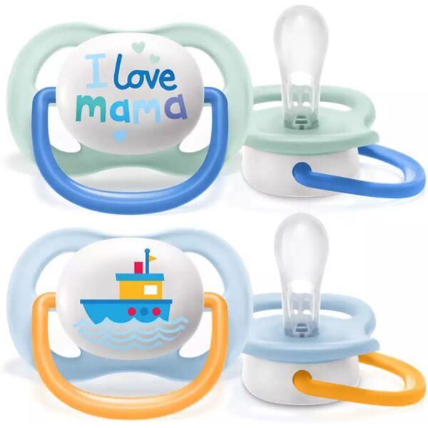 avent ultra air succhietto mama/boat maschio 0-6 mesi 2 pezzi