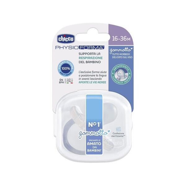 chicco physio gommotto silicone neutro 16-36 mesi 1 pezzo