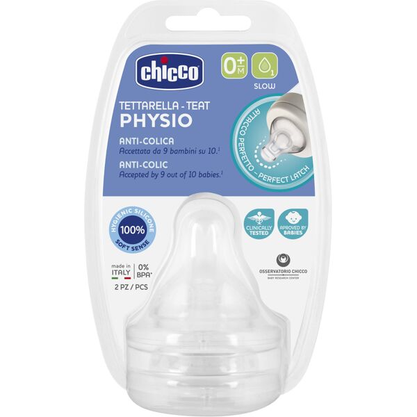 chicco tettarella perfect5 in silicone flusso normale +0 mesi 2 pezzi