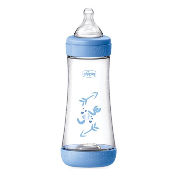 chicco biberon neonato perfect 5 biberon azzurro flusso veloce 4 mesi+ 300 ml