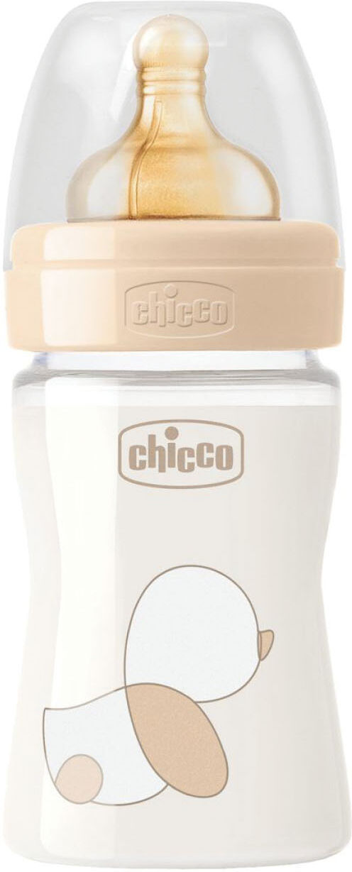 chicco biberon original touch vetro unisex 1 foro caucciù 0 mesi+ 150ml