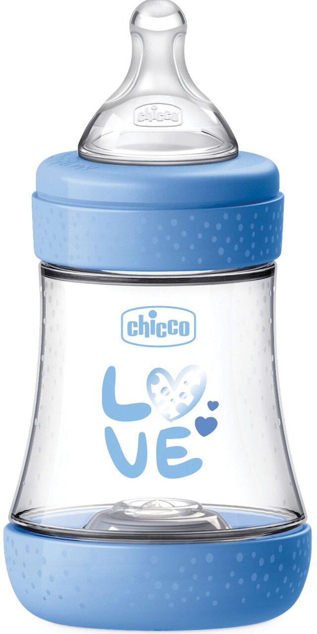 chicco biberon neonato perfect 5 biberon azzurro flusso lento 0 mesi+ 150 ml