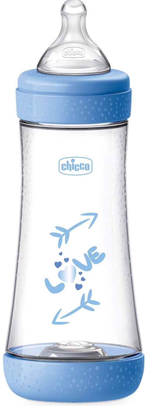 chicco biberon neonato perfect 5 biberon azzurro flusso veloce 4 mesi+ 300 ml