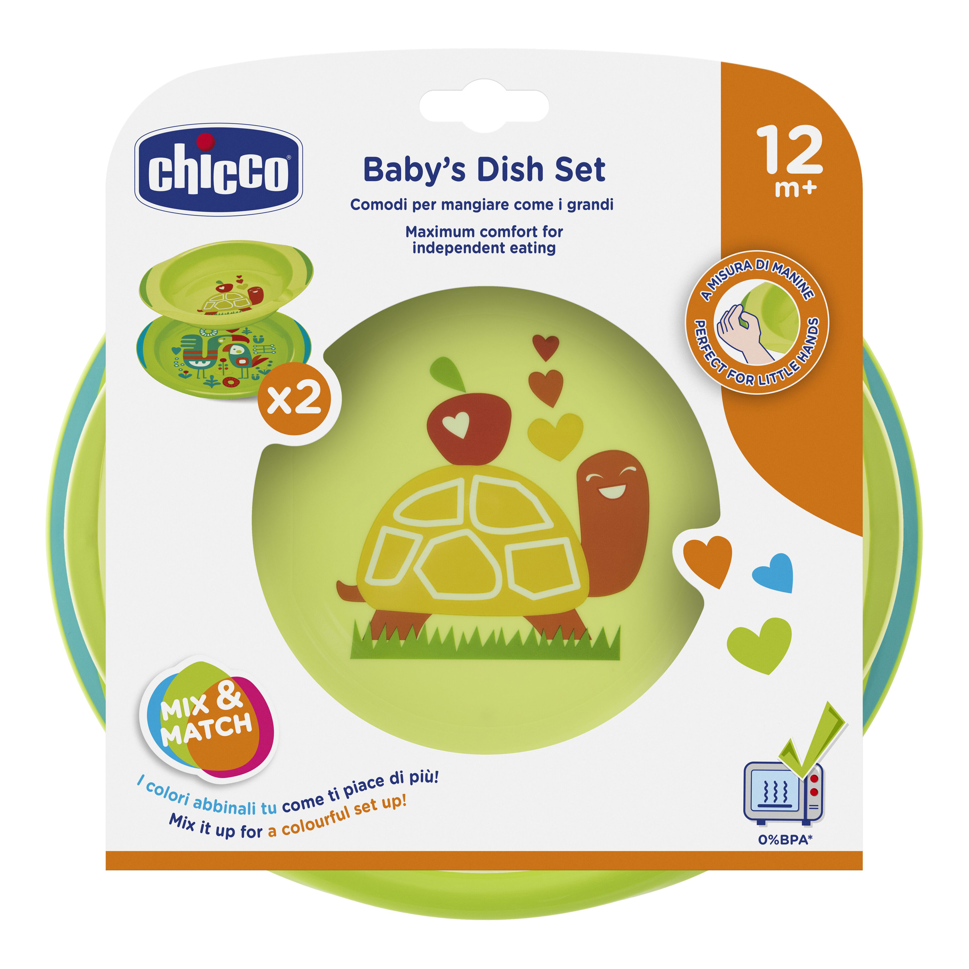 Chicco Set 160023 piatti fond/pian 12m+