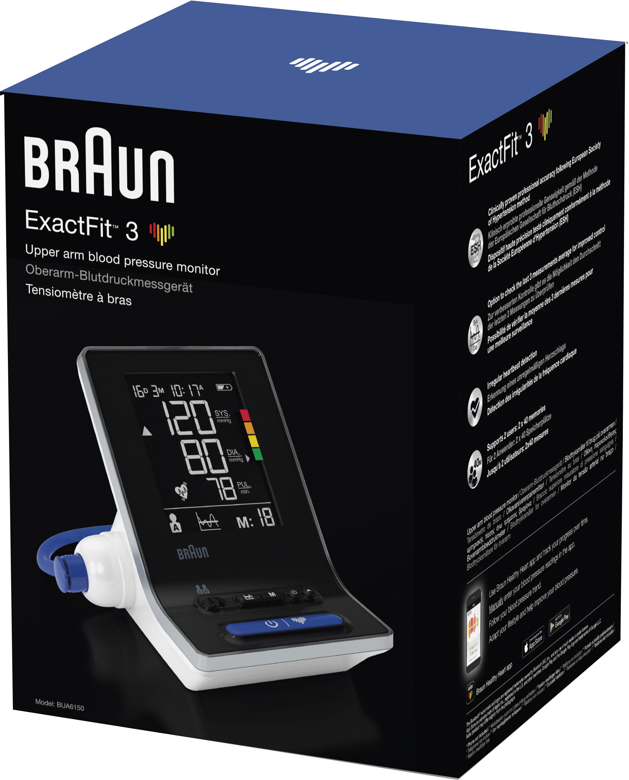 gr farma srl misuratore pressione sanguigna da braccio braun exactfit 3