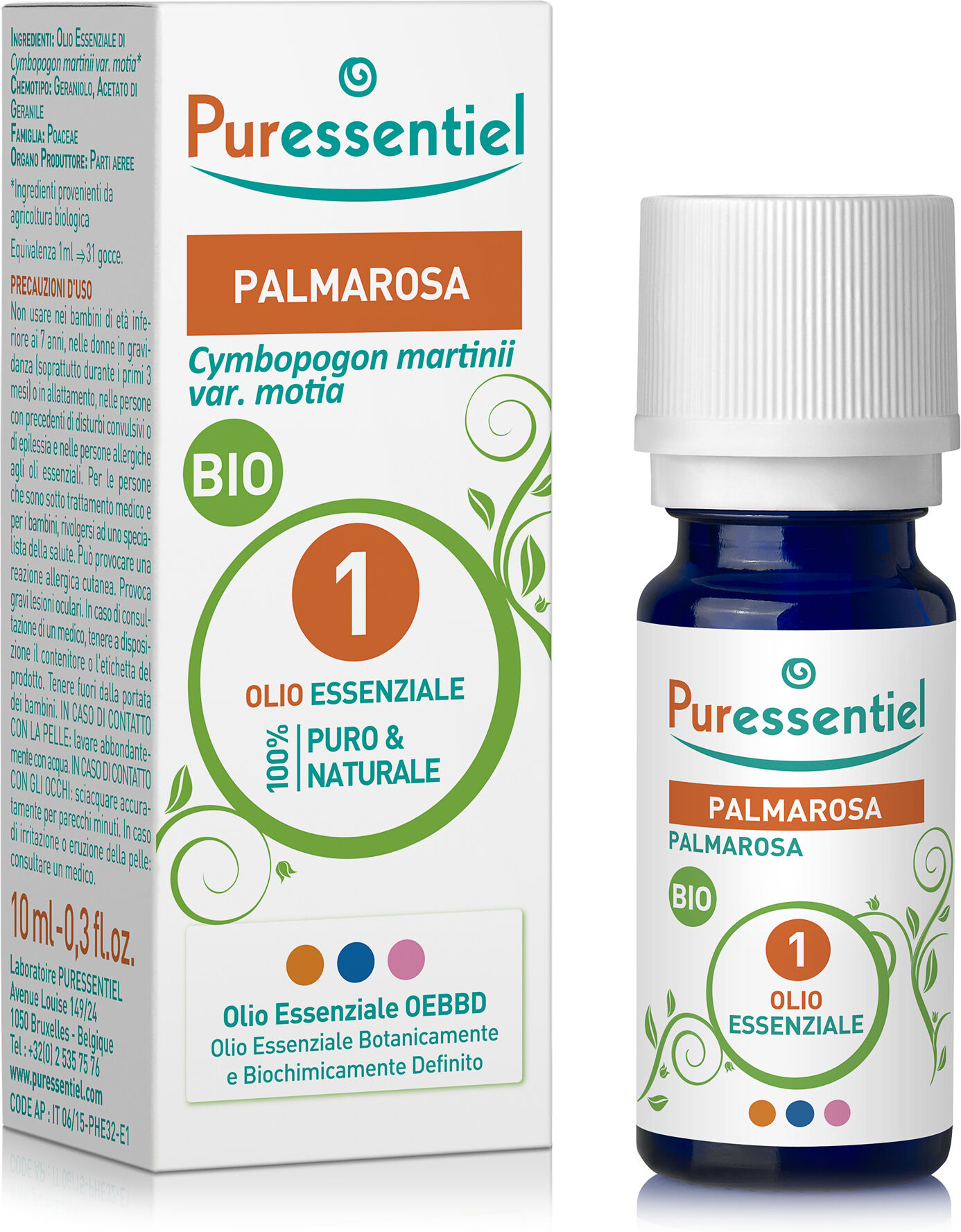 puressentiel palmarosa olio essenziale bio 10 ml