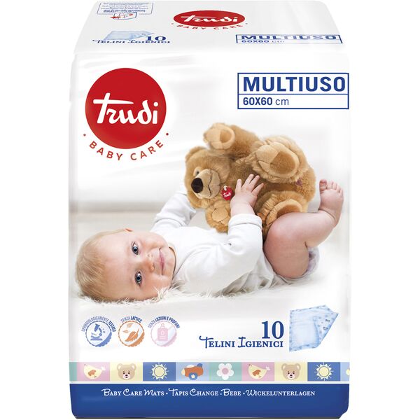 trudi baby care telini multiuso 60x60 cm 10 pezzi