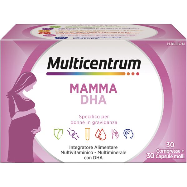 multicentrum mamma dha integratore alimentare multivitaminico gravidanza 30 compresse + 30 capsule molli