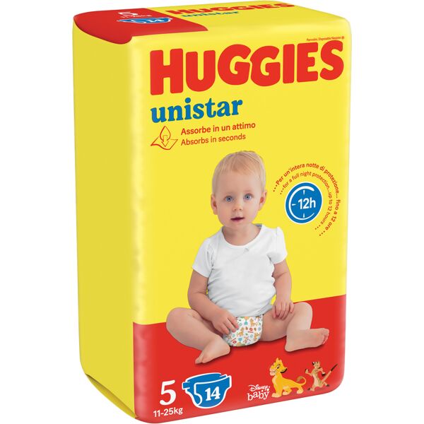 kimberly clark italia huggies unistar base taglia 5 14 pezzi