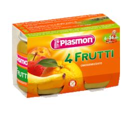 plasmon omog 4 frutti 2x104g