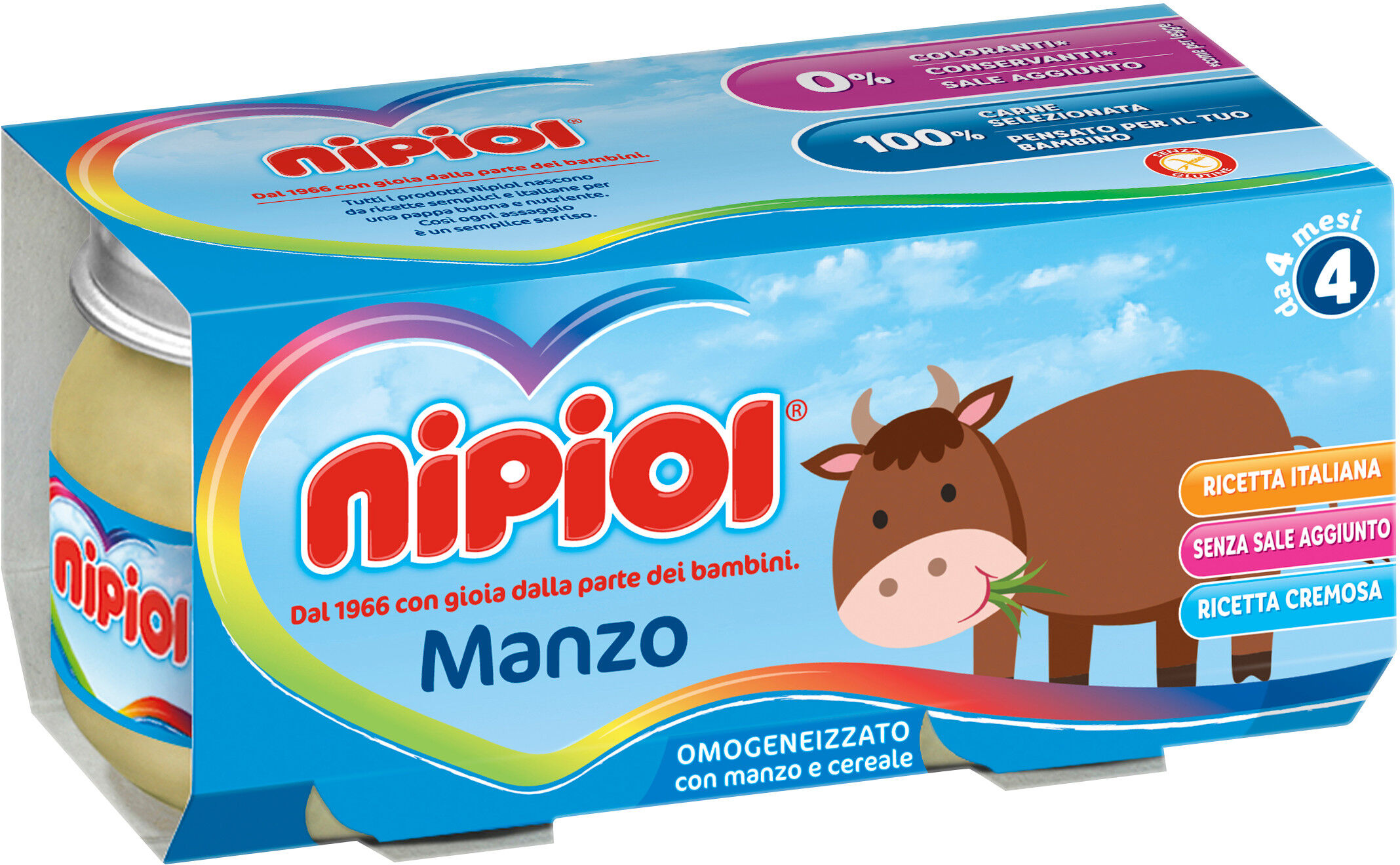 nipiol omogeneizzato manzo 80 g 2 pezzi