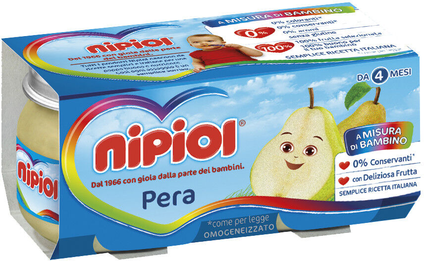 nipiol omogeneizzato pera 80 g 2 pezzi