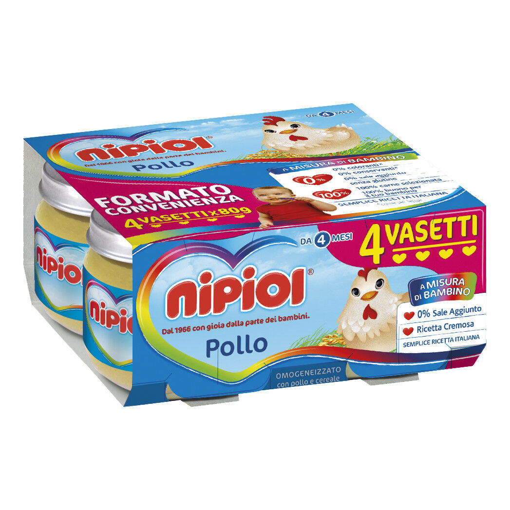 nipiol omogeneizzato pollo 4 x 80 g