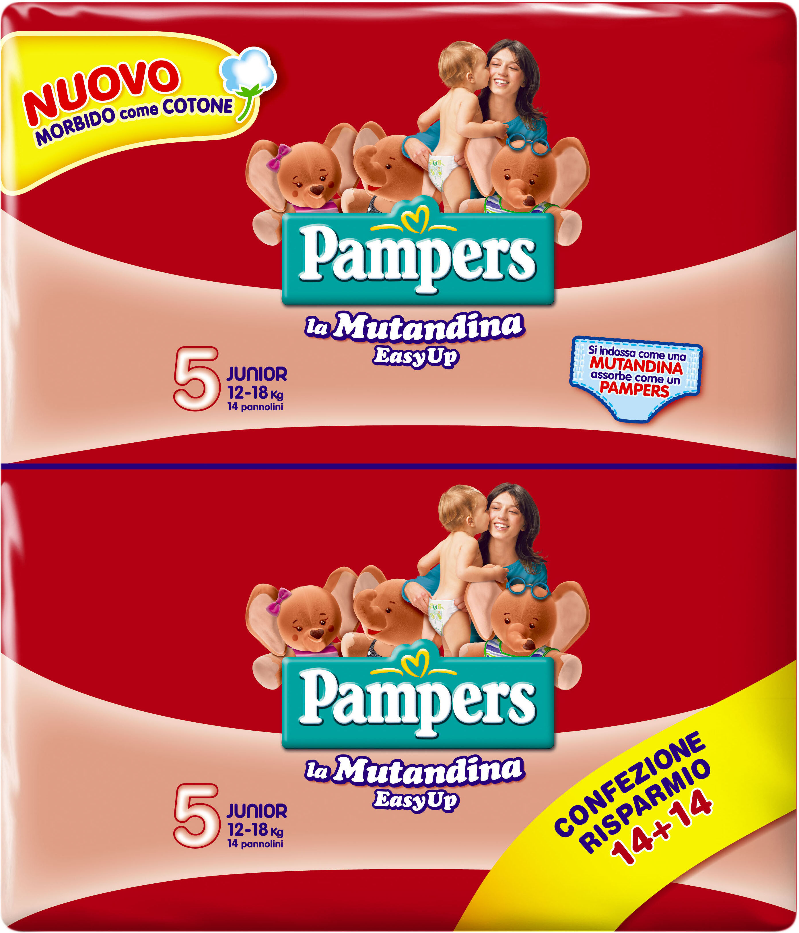 PAMPERS Pannolino easy up junior 28 pezzi