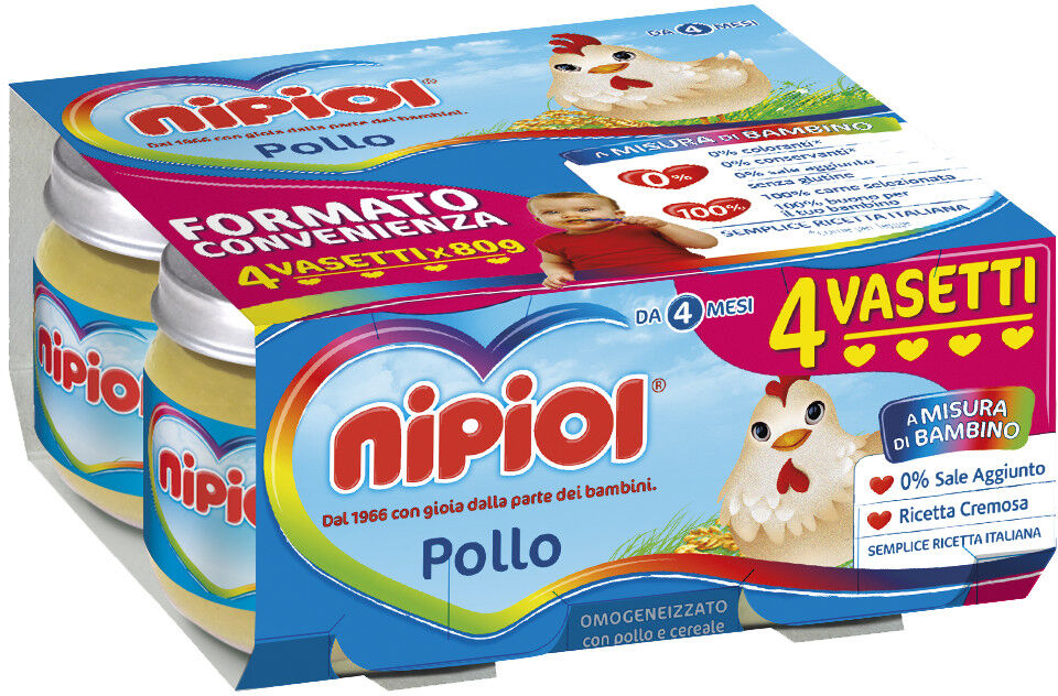 NIPIOL omogeneizzato pollo 4 x 80 g