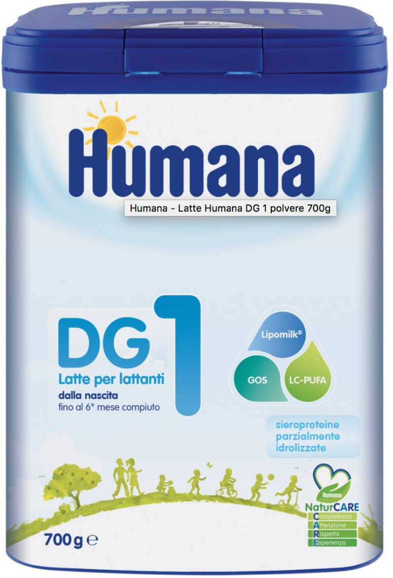 HUMANA dg 1 natcare polvere 700 grammi