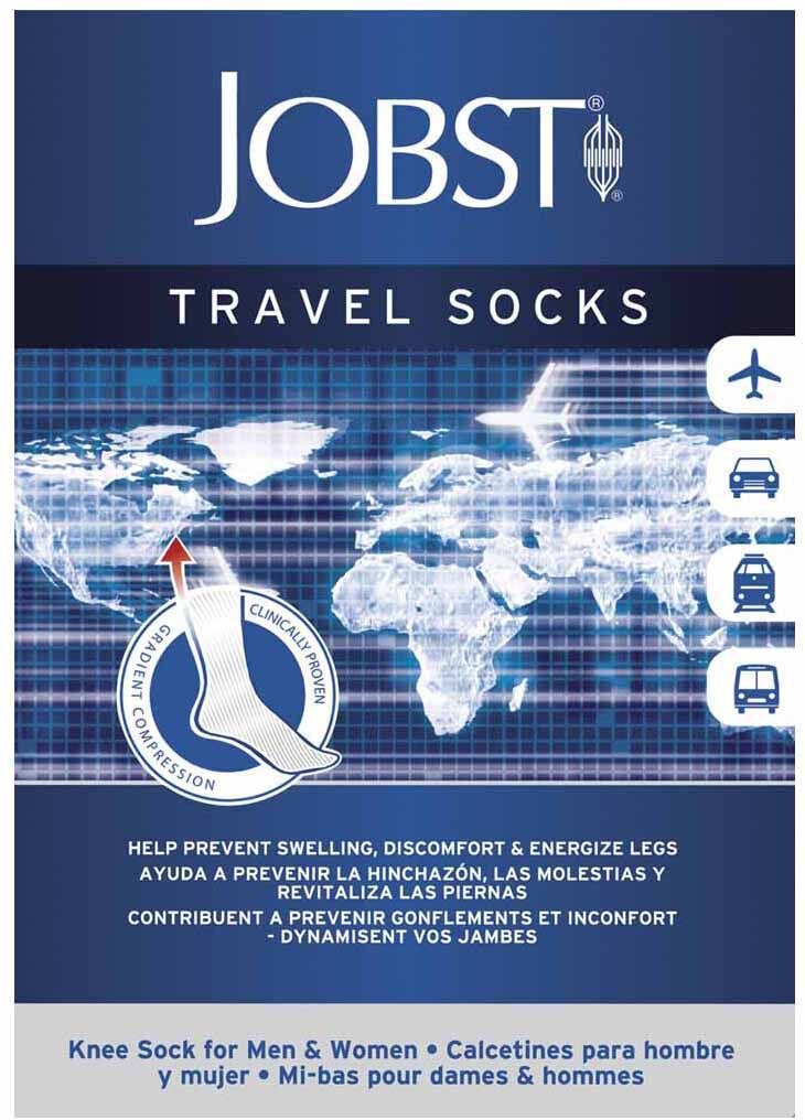 jobst Calza compressiva travel socks 15-20mmhg gambaletto blu medium articolo 788460000601