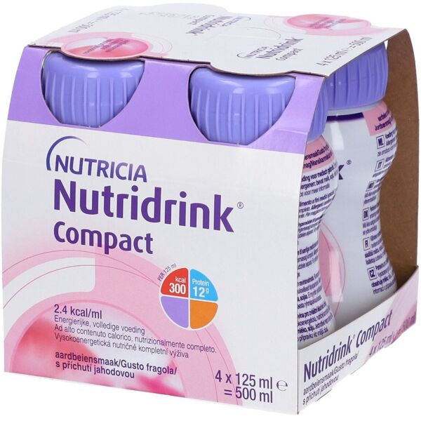 nutridrink compact integratore nutrizionale gusto fragola 4x125 ml