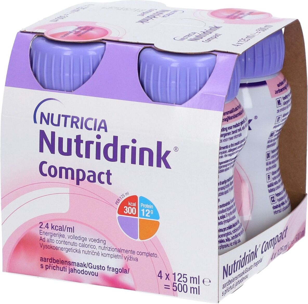 nutridrink compact integratore nutrizionale gusto fragola 4x125 ml