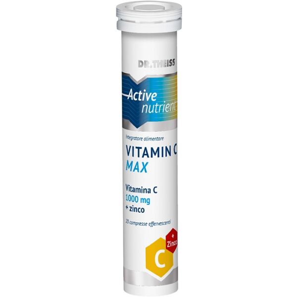 naturwaren dr theiss active nutrient vit c max 20 compresse effervescenti gusto limone 80 g