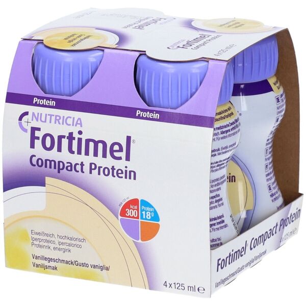 fortimel nutricia compact protein integratore proteico gusto vaniglia 4x125 ml