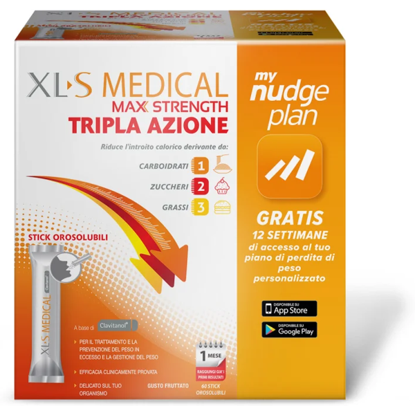 xls medical max strenght xls medical max strength integratore dietetico 60 stick orosolubili