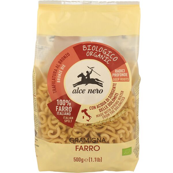 alce nero gramigna 100% sfarinato di farro bio 500 g