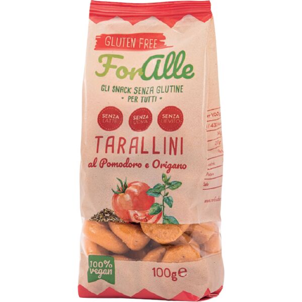 re food srl foralle tarallini senza glutine pomodoro e origano 100 g