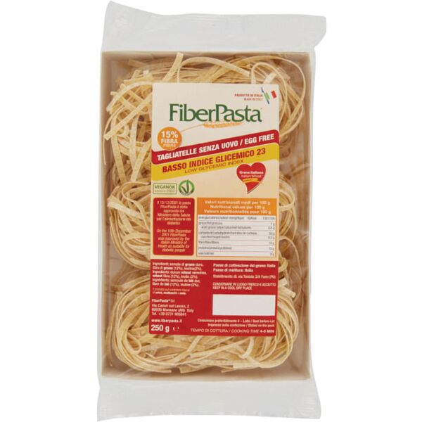 fiberpasta srl fiberpasta tagliatelle senza uovo basso contenuto glicemico 250 g